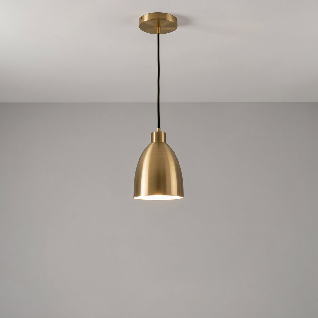 Contemporary brass pendant lighting fixture